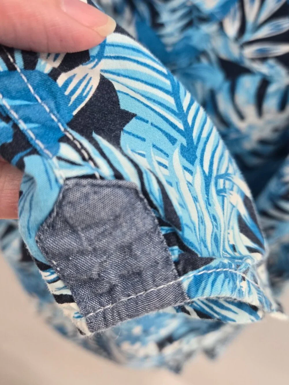 Free Planet Blue Tropical 100% Cotton Aloha Button Down Shirt Size 4x